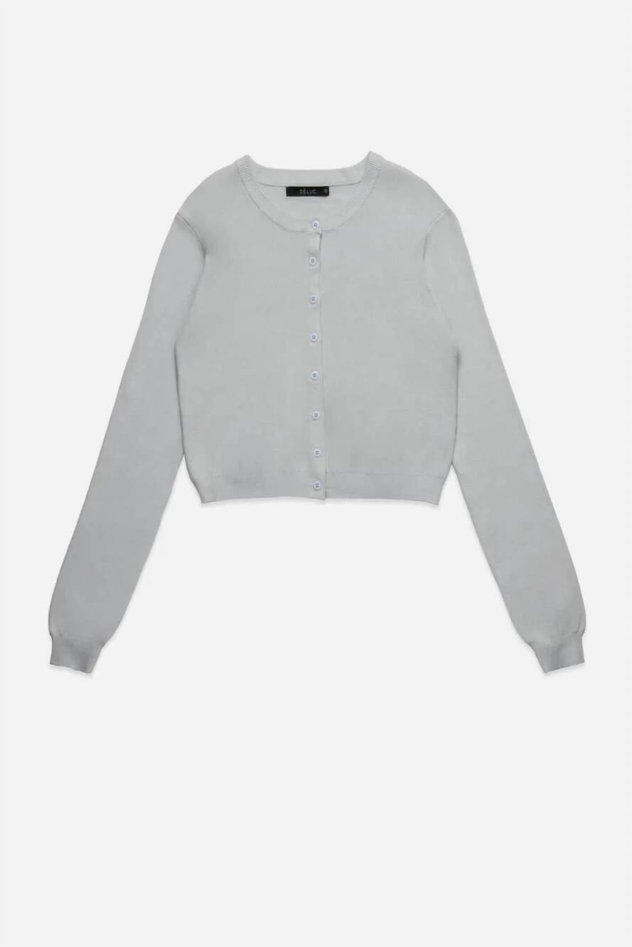 NEW DELUC women's clark cardigan in light blue